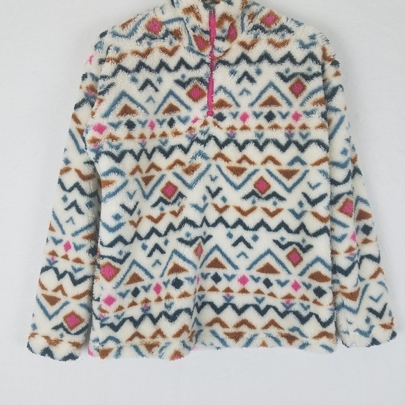 Eddie Bauer Aztec Plush Soft 1/4 Zip Longsleeve Sweater Size Medium - Picture 5 of 13